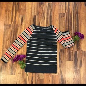 THML coral gray sweater